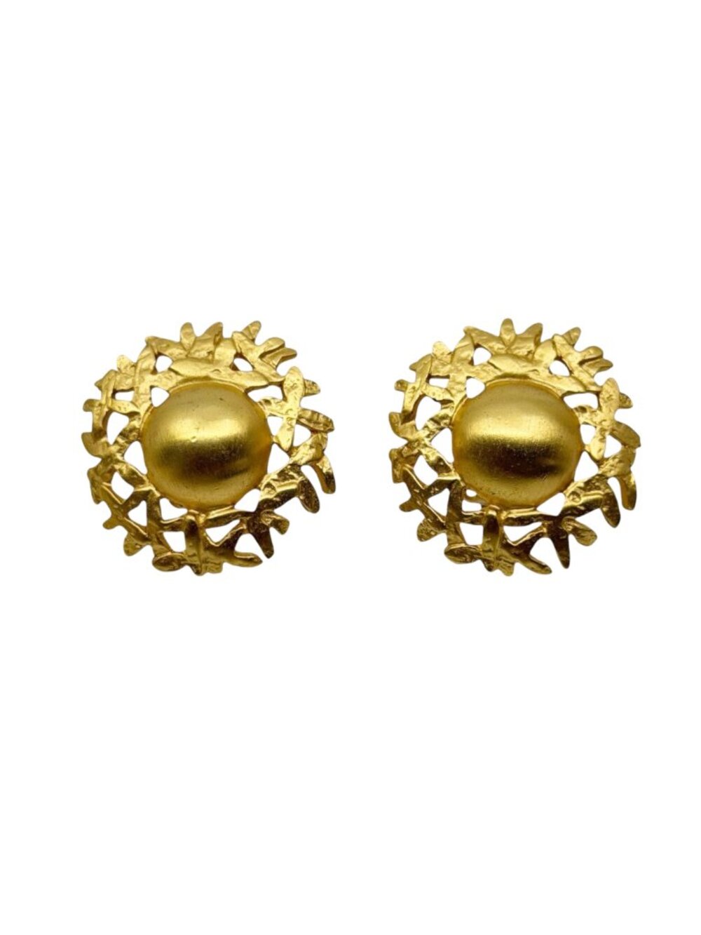 Vintage Gold Tone anne klein clip on earrings - GM3026